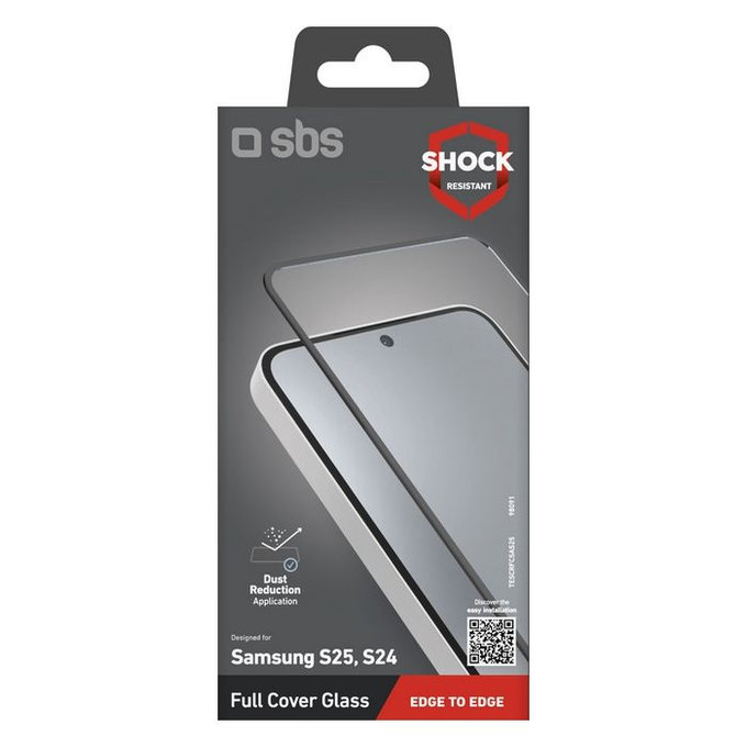 SBS - Tvrzené Sklo Full Cover pro Samsung Galaxy S24 a S25, černá