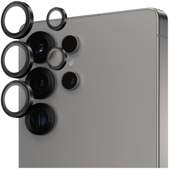 Ochranný kryt objektivu Hoops pro Samsung S25 Ultra, Černá, PanzerGlass