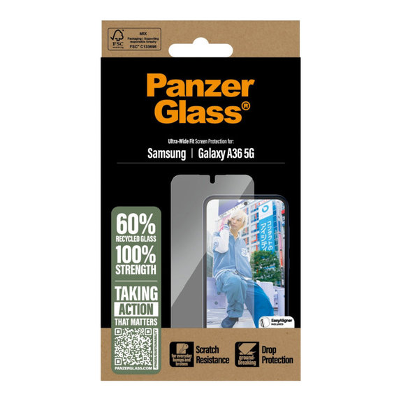 Tvrzené sklo UWF pro Samsung A36 5G, Transparentní, PanzerGlass