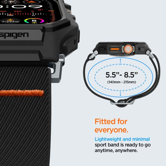 Spigen - Řemínek Lite Fit "Pro" pro Apple Watch Ultra (49mm), Matte Black