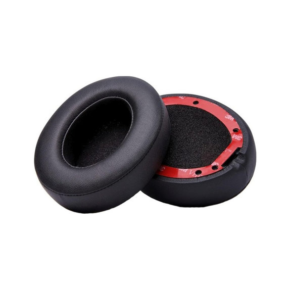 Náhradní Náušníky pro Beats Studio 2, 3, Paměťová pěna + PU kůže, Černé, 1 pár