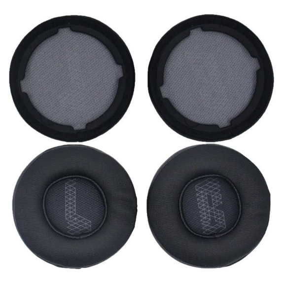 Náhradní Náušníky pro JBL Live 400BT, 460NC, Paměťová pěna + PU kůže, Černé, 1 pár