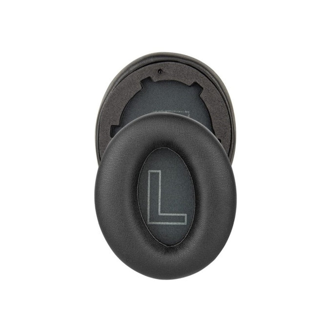 Náhradní Náušníky pro Anker Soundcore Life Q20, Paměťová pěna + PU kůže, Černé, 1 pár