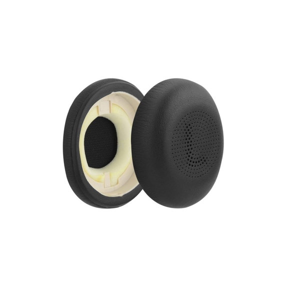 Náhradní Náušníky pro Jabra Evolve2 65UC, Elite 45H, Paměťová pěna + PU kůže, Černé, 1 pár