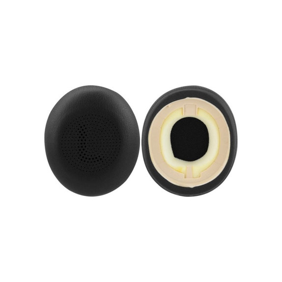 Náhradní Náušníky pro Jabra Evolve2 65UC, Elite 45H, Paměťová pěna + PU kůže, Černé, 1 pár