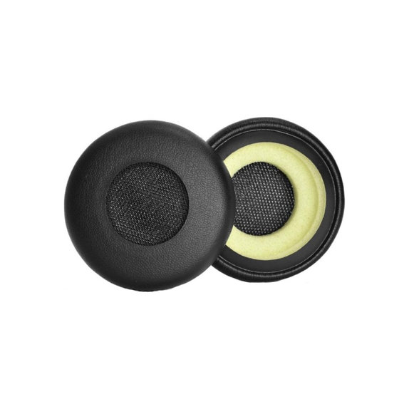 Náhradní Náušníky pro Jabra Evolve 20, 30, 40, PU kůže, Černé, 1 pár