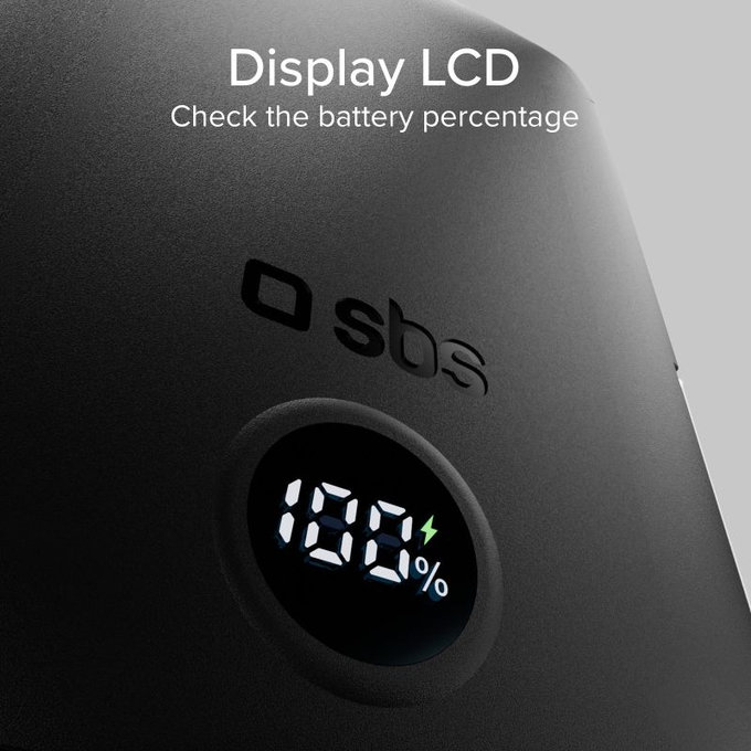 SBS - PowerBank 5000mAh, 20W, Power Delivery, Mag Stand, černá