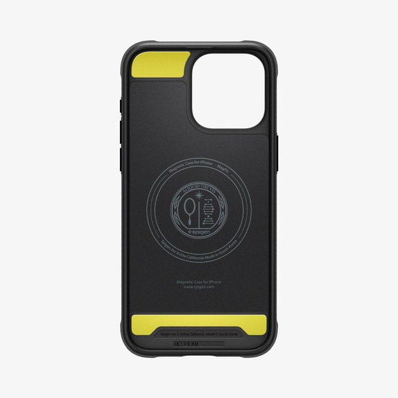 Spigen - Pouzdro Rugged Armor s MagSafe pro iPhone 15 Pro, Matte Black