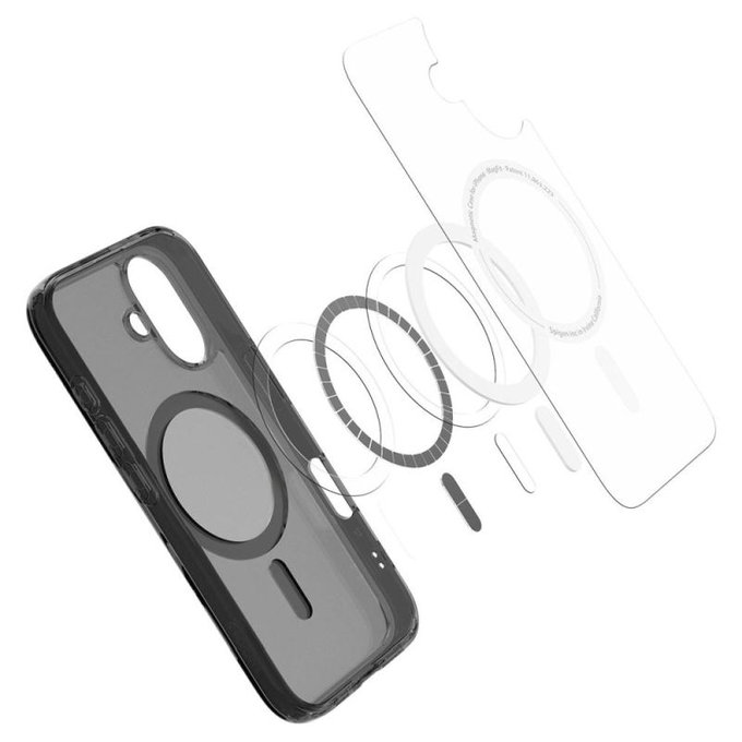 Spigen - Pouzdro Ultra Hybrid "T" s MagSafe pro iPhone 16, Frost Black