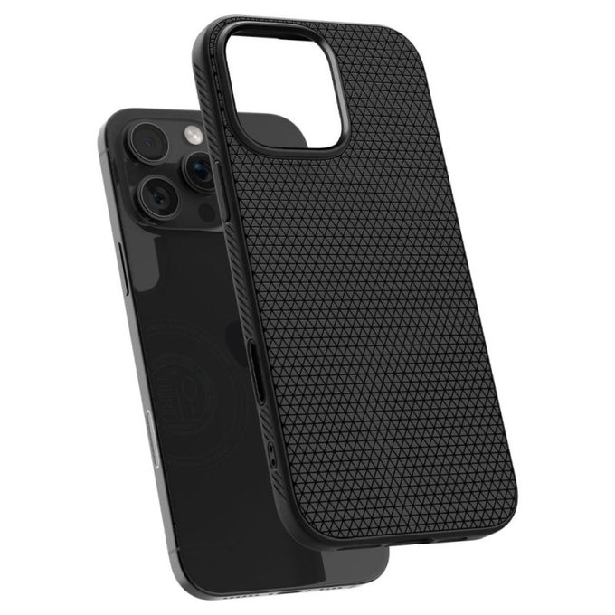 Spigen - Pouzdro Liquid Air "T" s MagSafe pro iPhone 16 Pro, Matte Black