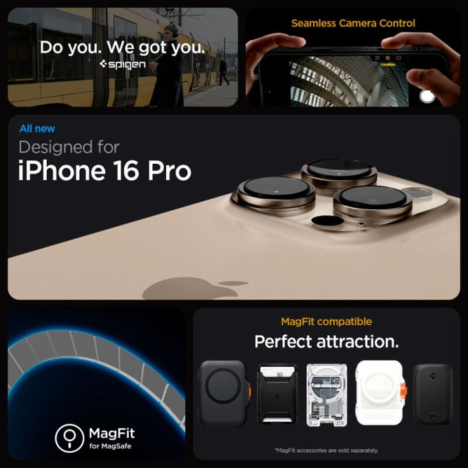 Spigen - Pouzdro Liquid Air "T" s MagSafe pro iPhone 16 Pro, Matte Black