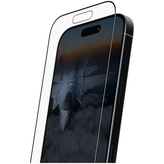Tvrzené sklo UWF Stealth s Fastfit pro iPhone 17/16 Pro, Černá, PanzerGlass