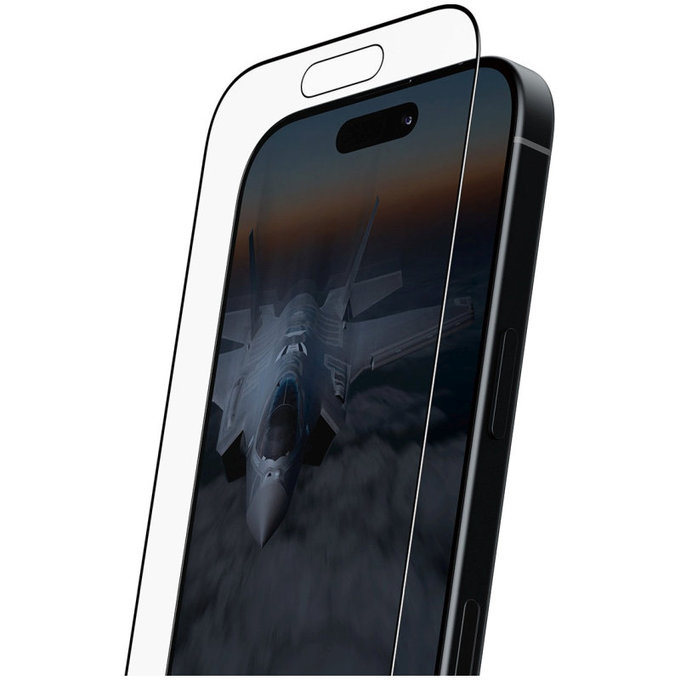 Tvrzené sklo UWF Stealth s Fastfit pro iPhone 17/16 Pro, Černá, PanzerGlass
