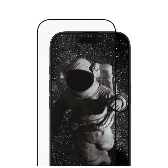 Tvrzené sklo UWF Ceramic II s Fastfit pro iPhone 17/16 Pro, Černá, PanzerGlass