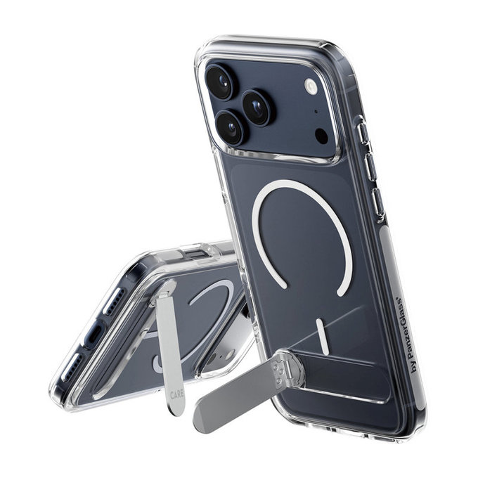 Pouzdro Kickstand pro iPhone 17 Pro Max, transparentní, PanzerGlass