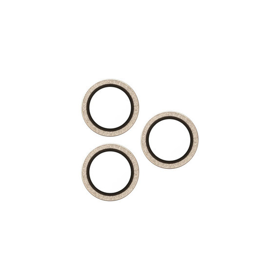 Ochranný kryt objektivu Hoops pro iPhone 17 Pro Max/17 Pro/16 Pro Max/16 Pro, Glitter Gold, PanzerGlass