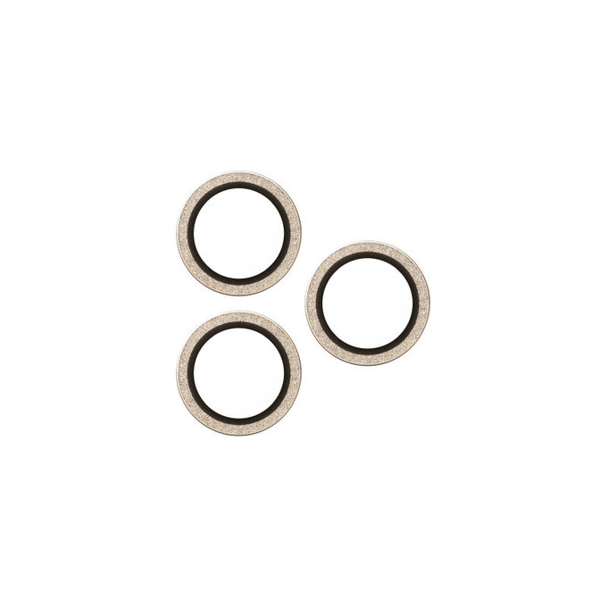 Ochranný kryt objektivu Hoops pro iPhone 17 Pro Max/17 Pro/16 Pro Max/16 Pro, Glitter Gold, PanzerGlass