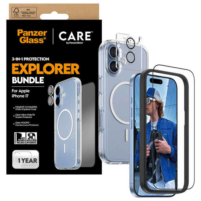 Bundle 3v1 Explorer pro iPhone 17, PanzerGlass