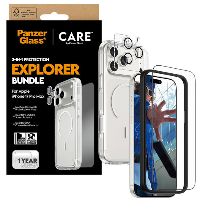 Bundle 3v1 Explorer pro iPhone 17 Pro Max, PanzerGlass