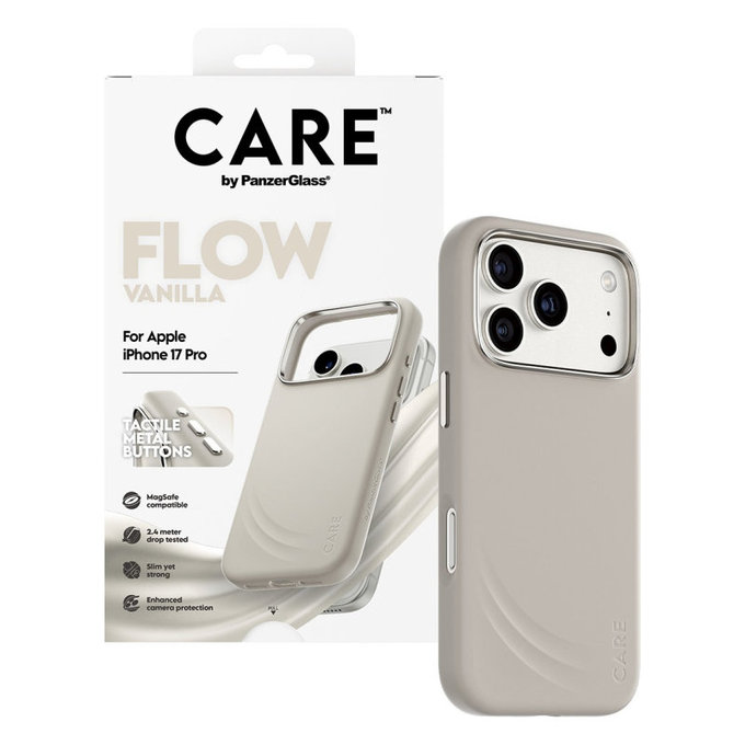 Pouzdro FLOW s MagSafe pro iPhone 17 Pro, Vanilla, CARE