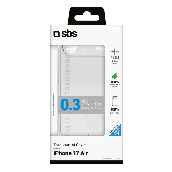 SBS - Pouzdro Skinny pro iPhone Air, transparentní