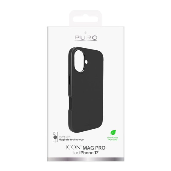 PURO - Pouzdro ICON MAG PRO s MagSafe pro iPhone 17, černá