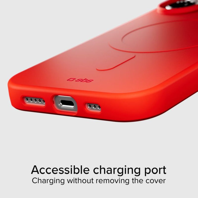 SBS - Pouzdro Instinct Mag kompatibilní s MagSafe pro iPhone 17, červená