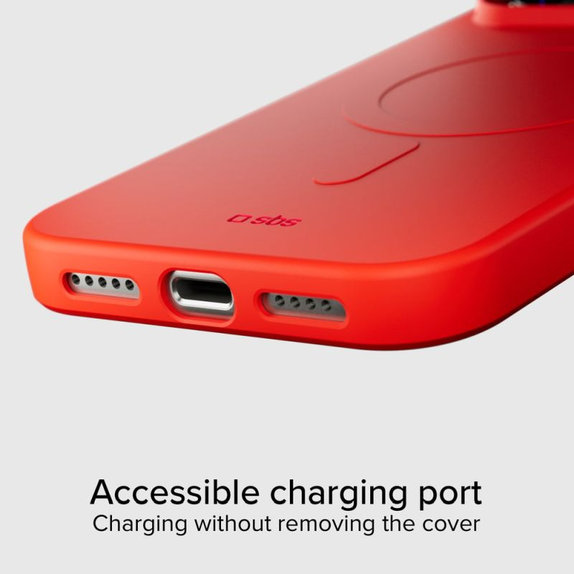 SBS - Pouzdro Instinct Mag kompatibilní s MagSafe pro iPhone 17 Pro, červená