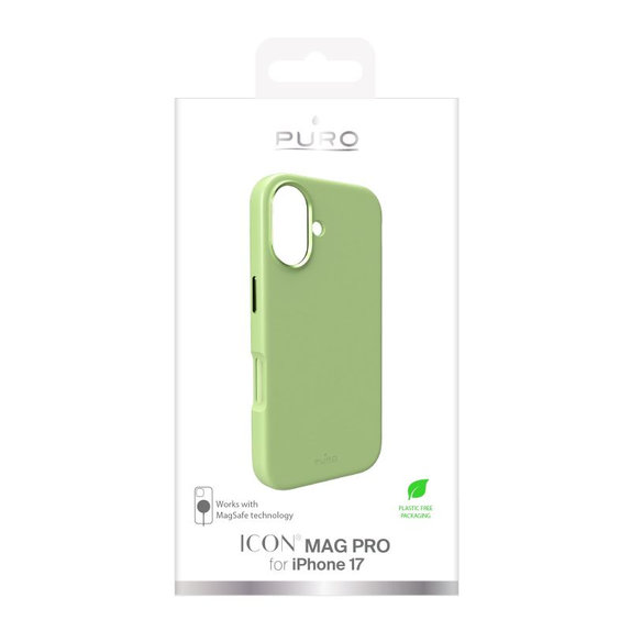 PURO - Pouzdro ICON MAG PRO s MagSafe pro iPhone 17, zelená