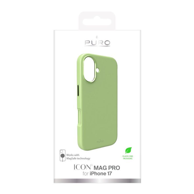 PURO - Pouzdro ICON MAG PRO s MagSafe pro iPhone 17, zelená