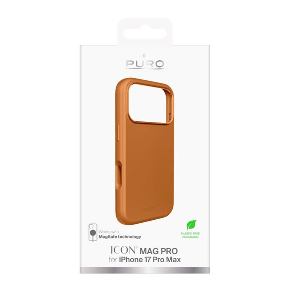 PURO - Pouzdro ICON MAG PRO s MagSafe pro iPhone 17 Pro Max, oranžová