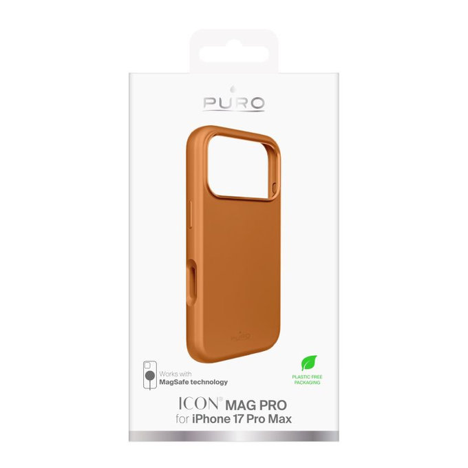 PURO - Pouzdro ICON MAG PRO s MagSafe pro iPhone 17 Pro Max, oranžová