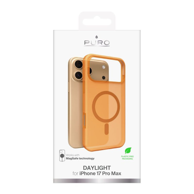 PURO - Pouzdro DAYLIGHT s MagSafe pro iPhone 17 Pro Max, oranžová