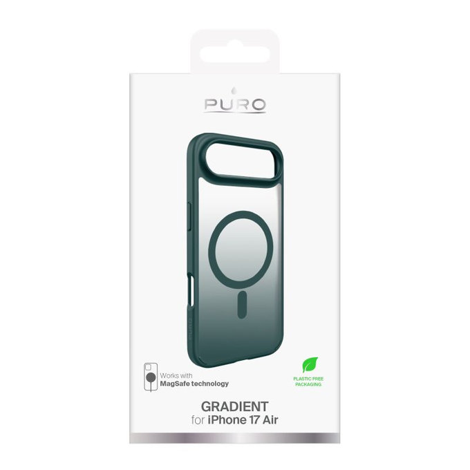 PURO - Pouzdro Gradient s MagSafe pro iPhone Air, Petroleum Green