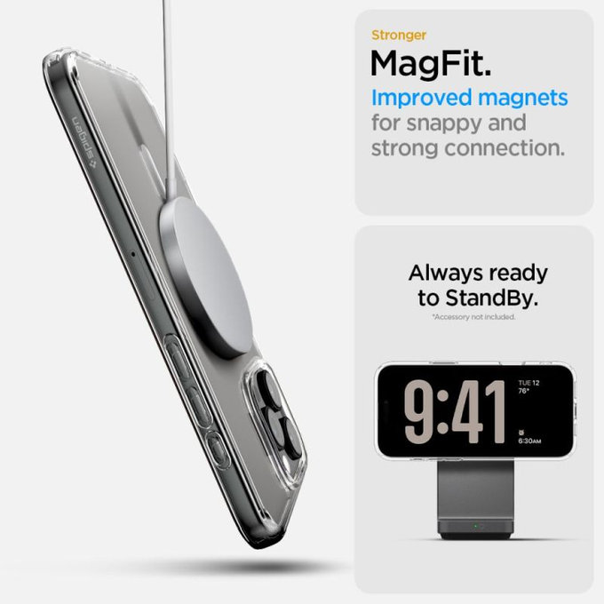 Spigen - Pouzdro Ultra Hybrid "T" s MagSafe pro iPhone 16 Pro, bílá