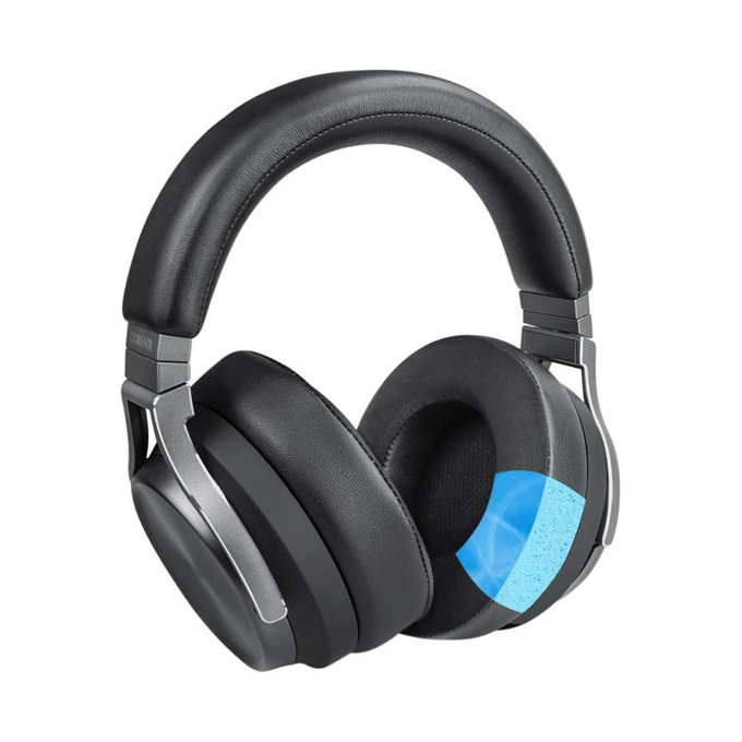 Náhradní Náušníky pro Corsair Virtuoso RGB, Paměťová pěna + Textil, Černé, Chladivý gel, 1 pár