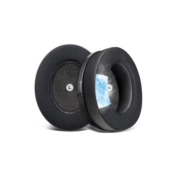 Náhradní Náušníky pro Kingston HyperX Cloud Orbit S, Paměťová pěna + PU kůže, Černé, Chladivý gel, 1 pár
