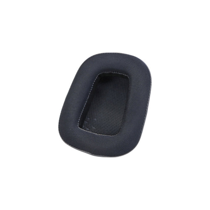 Náhradní Náušníky pro Logitech G633 Artemis, G933 Artemis, Paměťová pěna + Textil + Kůže, Černé, Chladivý gel, 1 pár