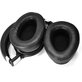 Náhradní Náušníky pro Sennheiser PXC550, PX550, Paměťová pěna + Kůže, Černé, 1 pár