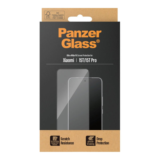 Tvrzené sklo UWF pro Xiaomi 15T/15T Pro, Černá, PanzerGlass