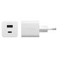 Cestovní adaptér Grand Prix USB-C/USB-A, GaN, 35 W PD, stříbrnobílý, empower
