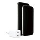 Cestovní adaptér Grand Prix 2x USB-C, GaN, 45 W PD, Stříbrnobílá, empower
