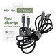 Kabel USB-C, 240 W, Racing, 1, 2 m, Space Black, empower