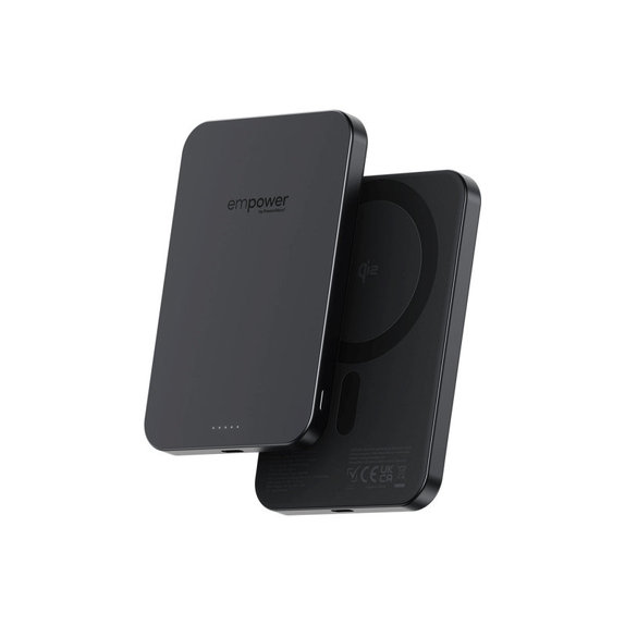 Bezdrátová PowerBank 5000 mAh, 20 W, kompatibilní s MagSafe, Qi2/USB-C, Space Black, empower