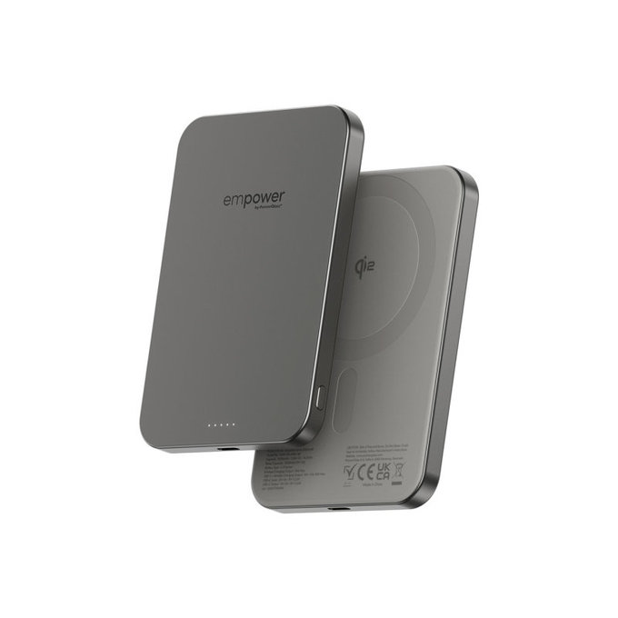 Bezdrátová PowerBank 5000 mAh, 20 W, kompatibilní s MagSafe, Qi2/USB-C, titánová, empower