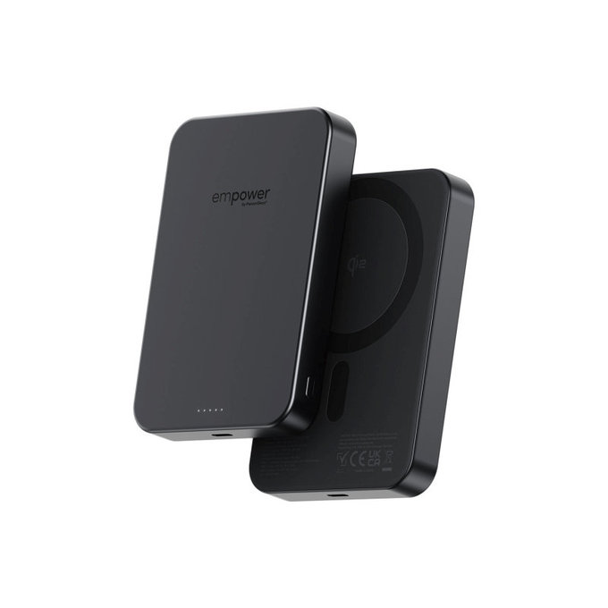 Bezdrátová PowerBank 10000 mAh, 20 W, kompatibilní s MagSafe, Qi2/USB-C, Space Black, empower