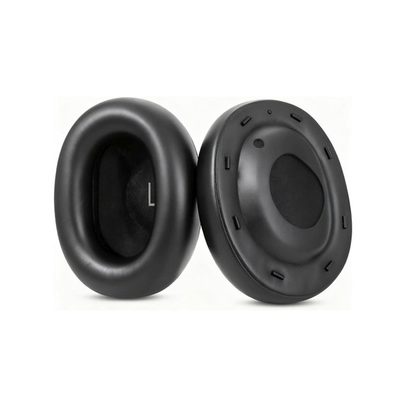Náhradní Náušníky pro JBL Tour One M3, Paměťová pěna + PU kůže, Černé, 1 pár