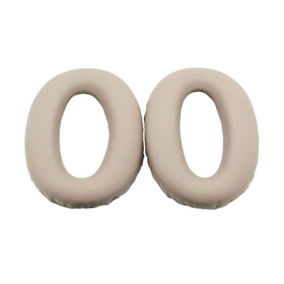 Náhradní Náušníky pro Sony WH-1000XM3, Paměťová pěna + PU kůže, Béžové, 1 pár