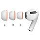 Náhradní Silikonové Špunty do Uší pro Apple AirPods 1, 2 Pro, M, Paměťová Pěna, Bílé