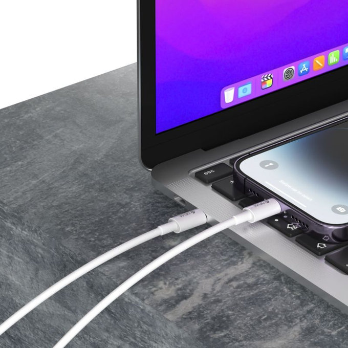 Lightning / USB-C kabel Smart, PD 27W, 2m, bílá, Devia